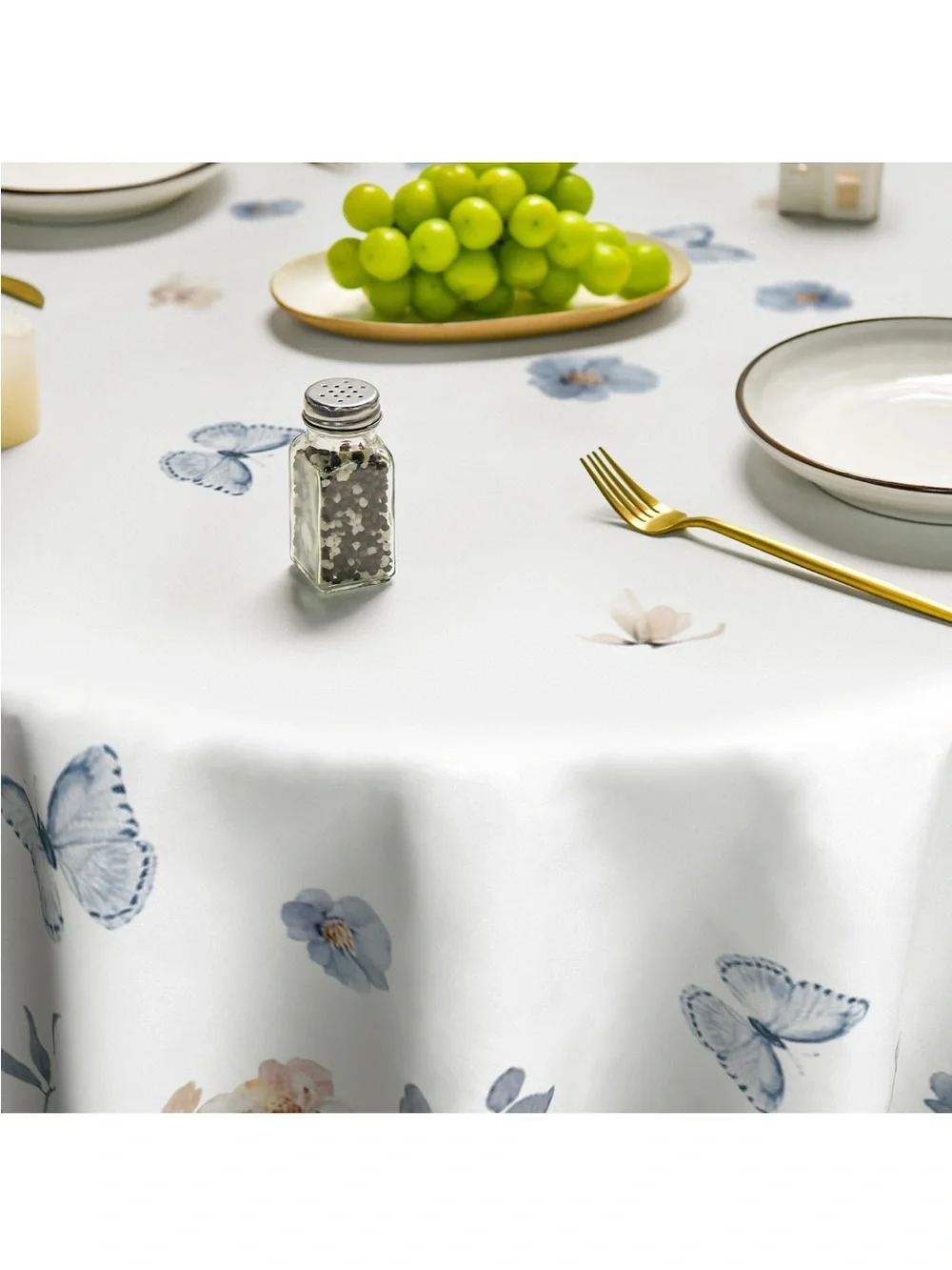 NEW Horaldaily Spring Tablecloth 90 x 90 Inch Round Watercolor Flowers Seasonal